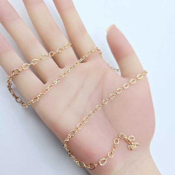 Elegant Rose Gold Plated Chain Necklace for Women - 19.7 Inches, XPNL0096 - Picture 12 of 12